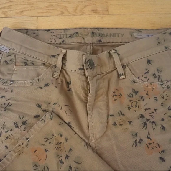Citizens of Humanity Mandy high waist retro slim floral print, size 28 - Picture 5 of 9